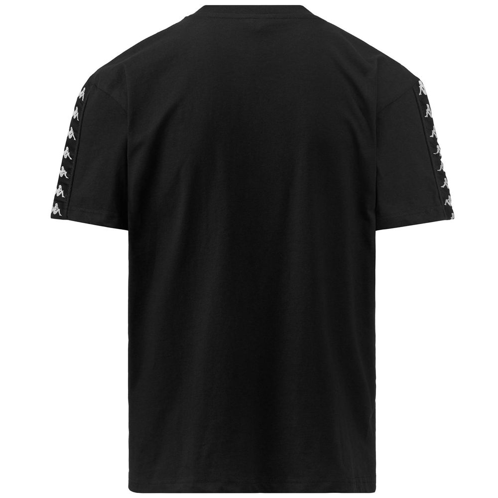 Men Kappa 222 Banda Vasto T-Shirt Black | RY7148056