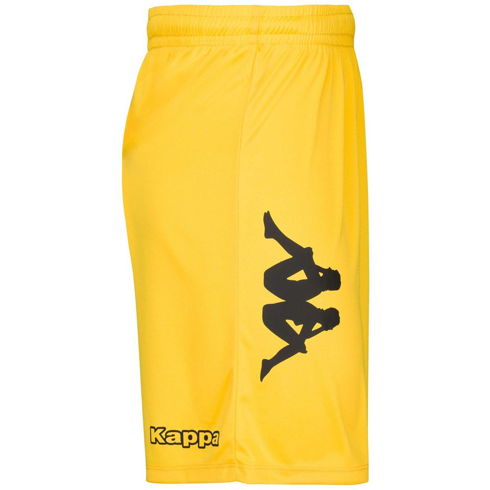 Men Kappa 4 Football Blixo Shorts Yellow | QG2135487