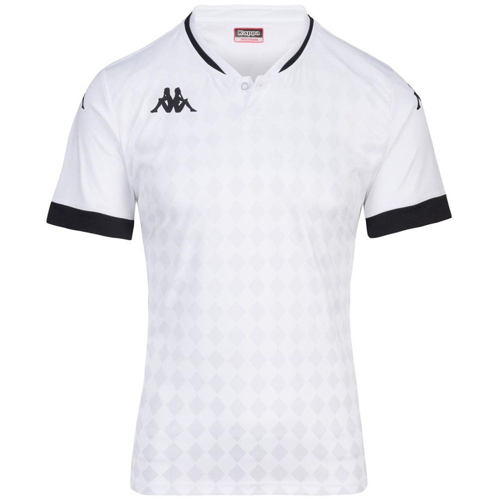 Men Kappa 4 Football Bofi Jersey White | OD4976158