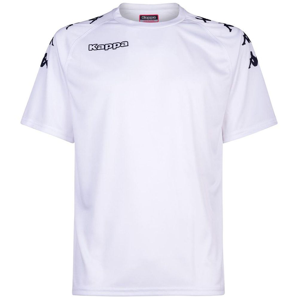 Men Kappa 4 Football Castolo Jersey White | UE3124760