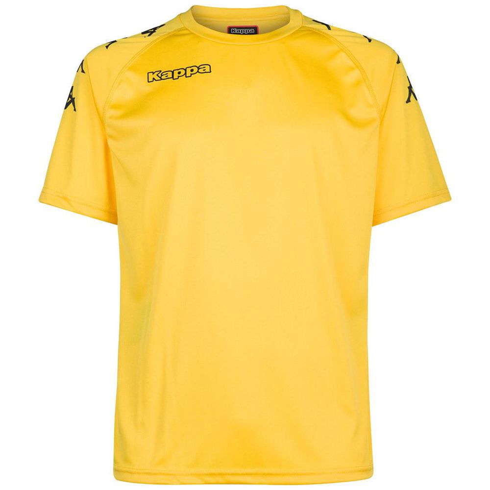 Men Kappa 4 Football Castolo Jersey Yellow | MD4032659