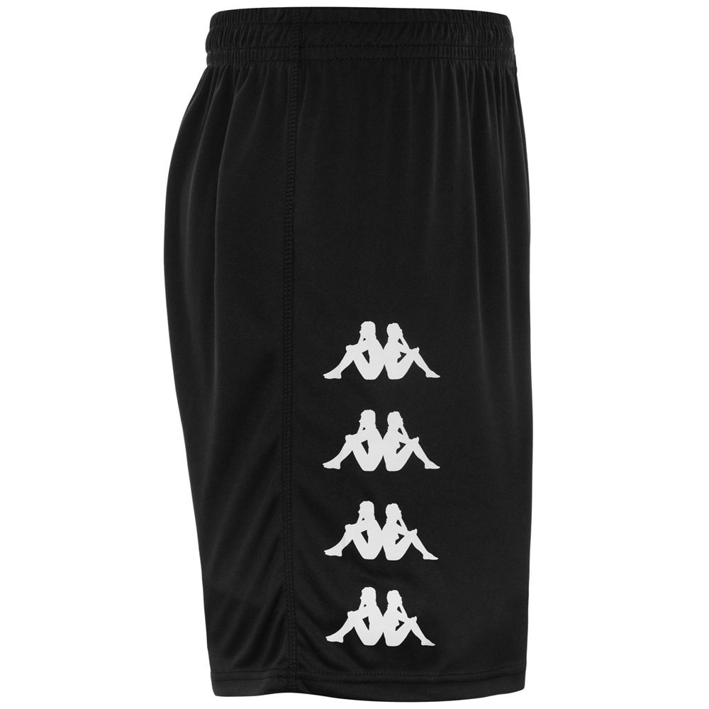 Men Kappa 4 Football Curchet Shorts Black | NS3062147