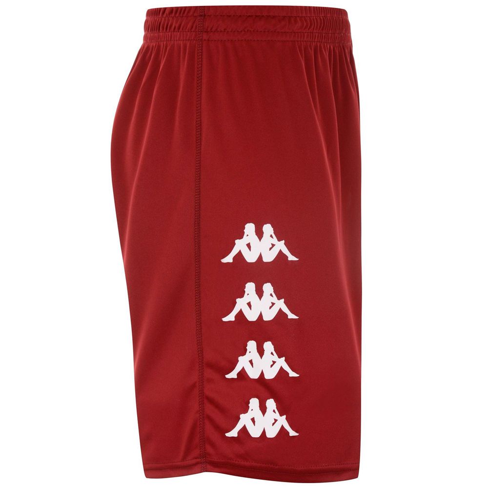 Men Kappa 4 Football Curchet Shorts Red | OB1753628