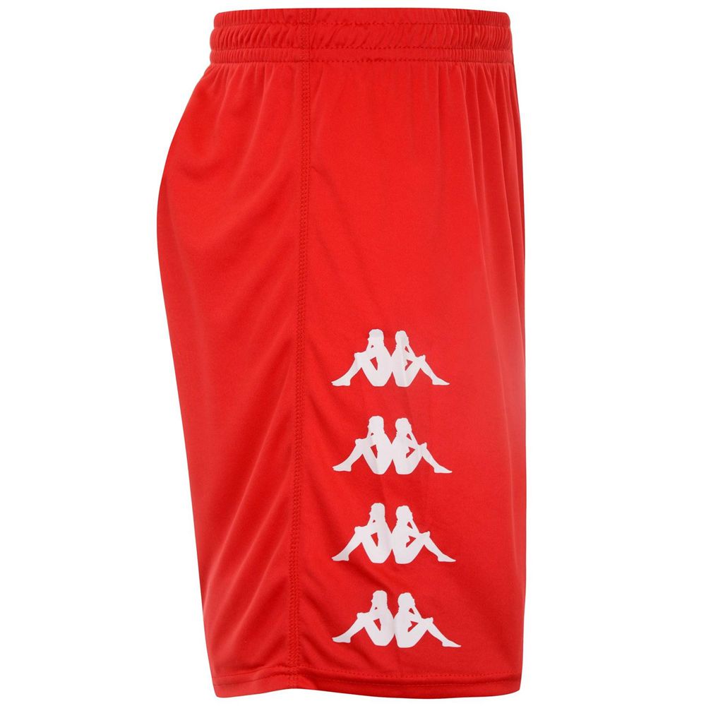 Men Kappa 4 Football Curchet Shorts Red | RW8145392