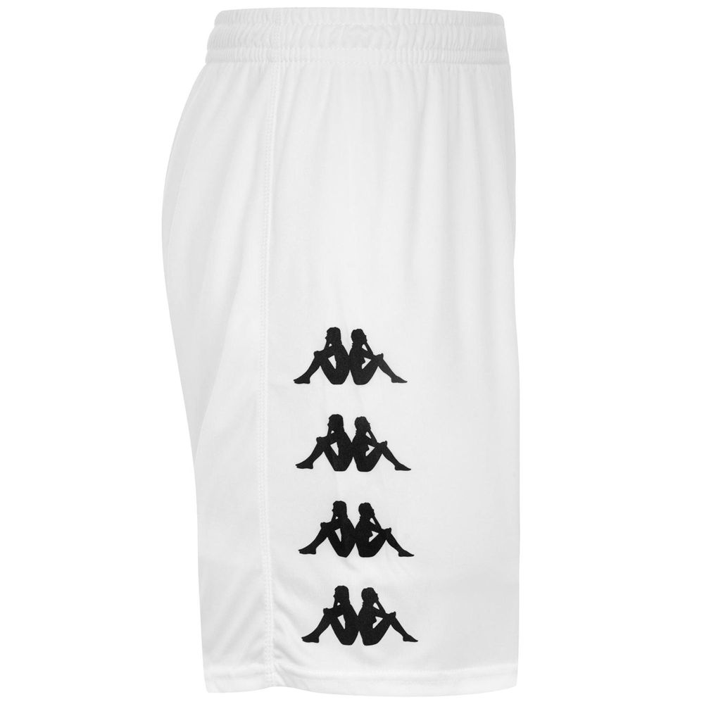 Men Kappa 4 Football Curchet Shorts White | VK3198025