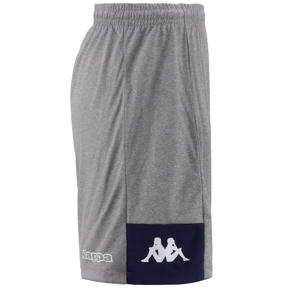 Men Kappa 4 Football Daggo Shorts Grey | JQ7642913