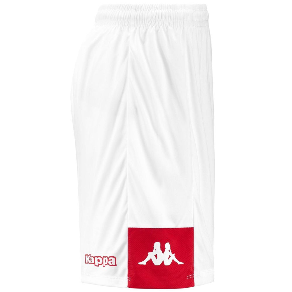 Men Kappa 4 Football Daggo Shorts White | BV2740159