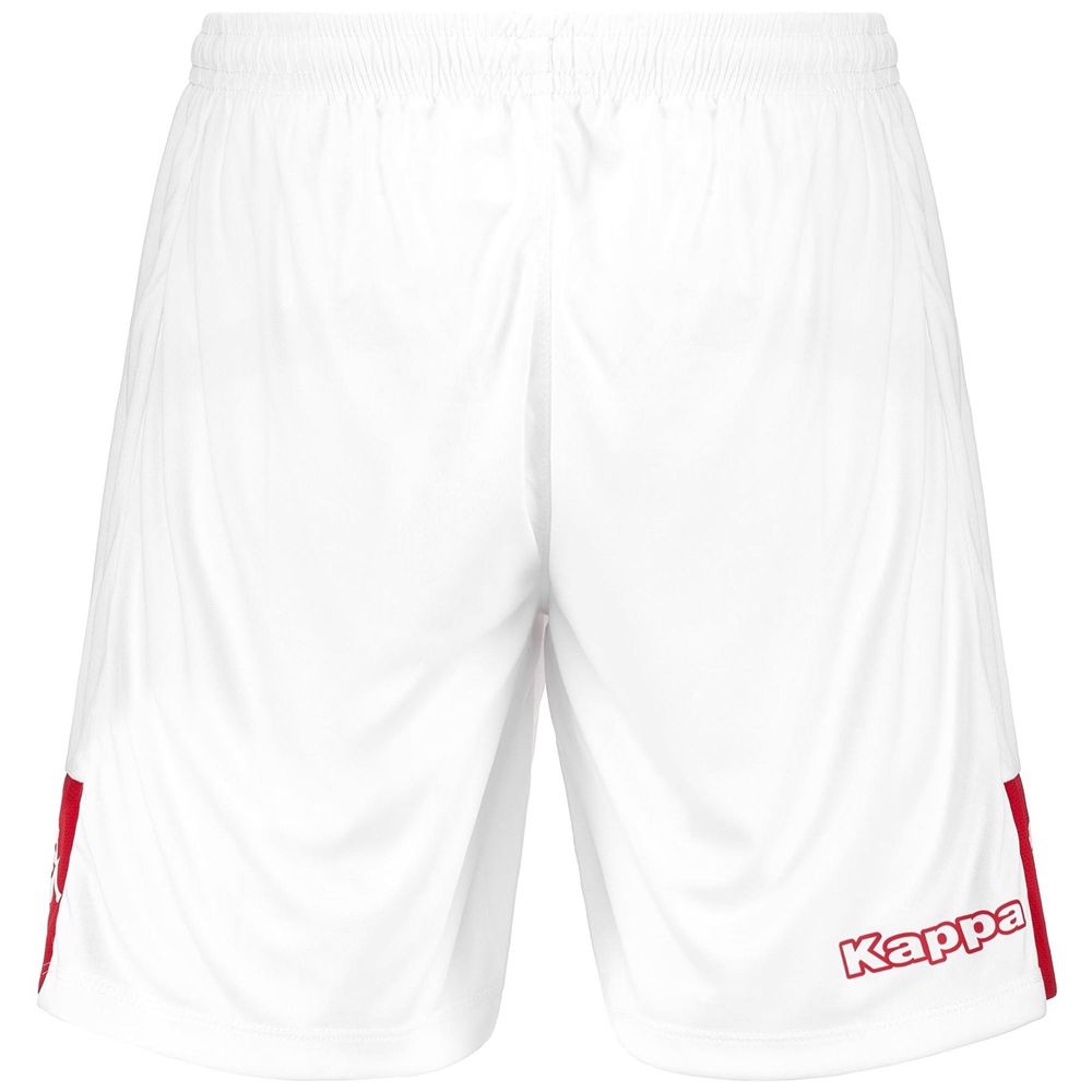 Men Kappa 4 Football Daggo Shorts White | BV2740159