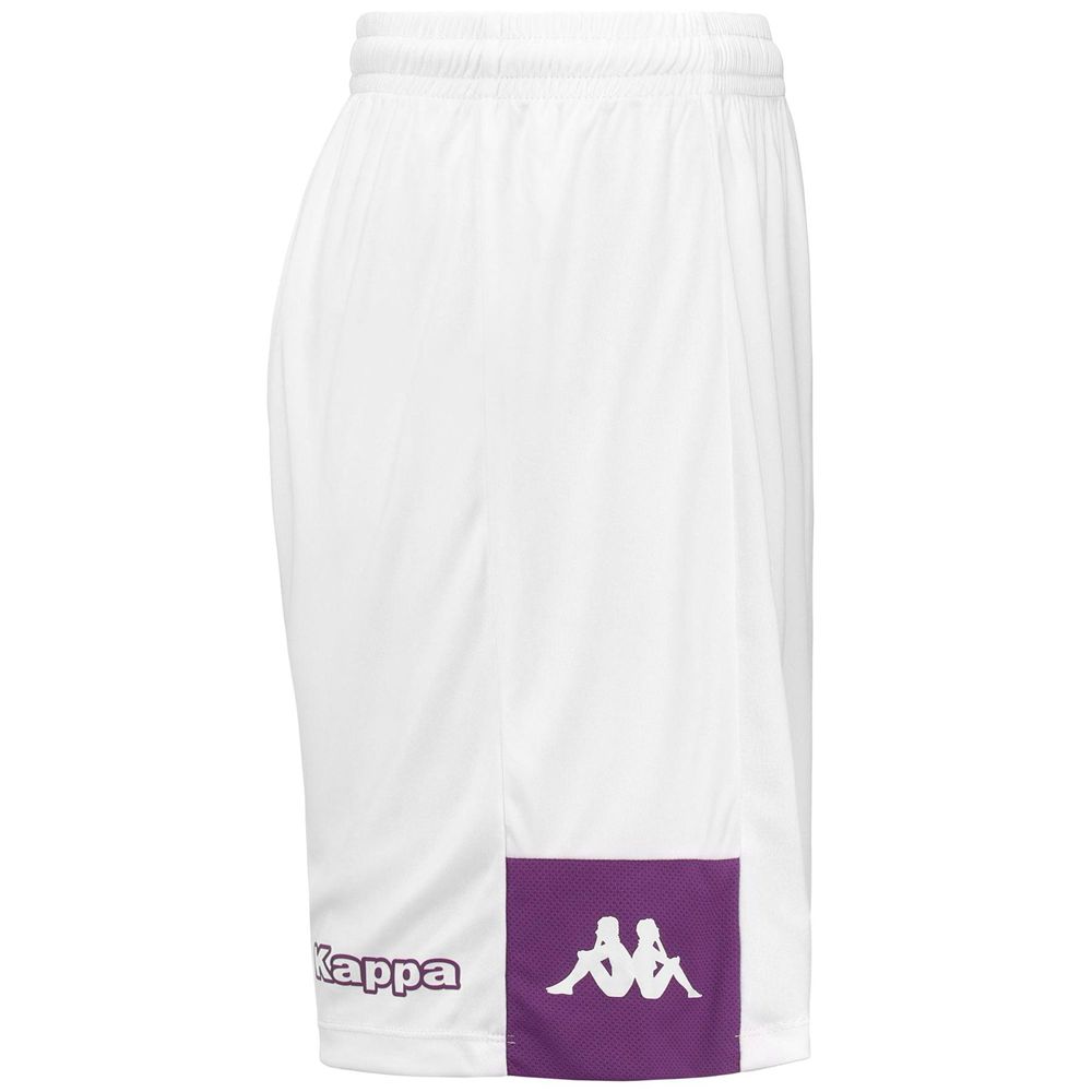 Men Kappa 4 Football Daggo Shorts White | QU2798106