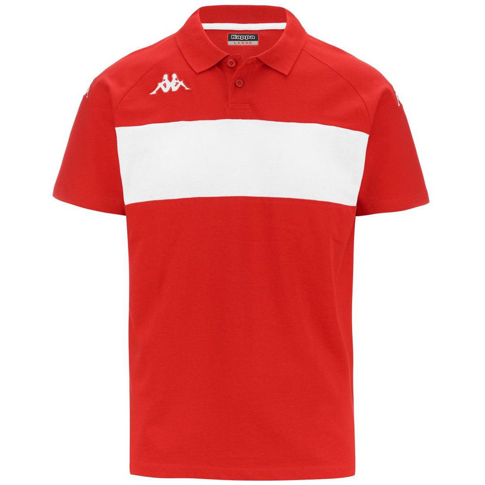 Men Kappa 4 Football Dianetti Polo Shirt Red | YM5628701