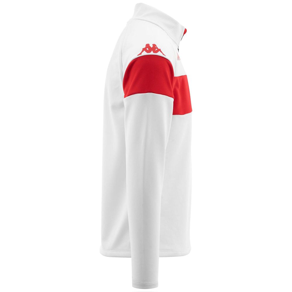 Men Kappa 4 Football Dovare Sweater White | CA9281560