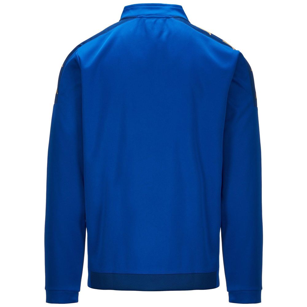 Men Kappa 4 Football Gassolo Sweater Blue | VY7143069