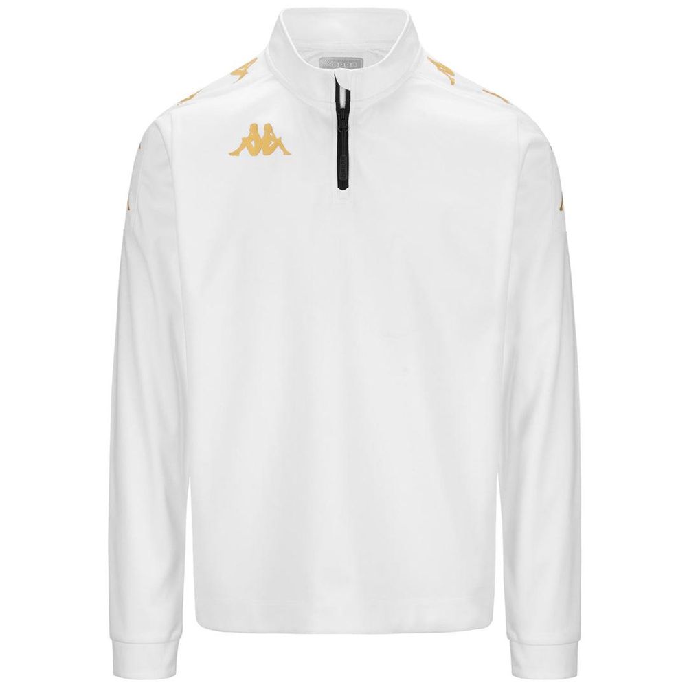 Men Kappa 4 Football Gassolo Sweater White | XA9374065