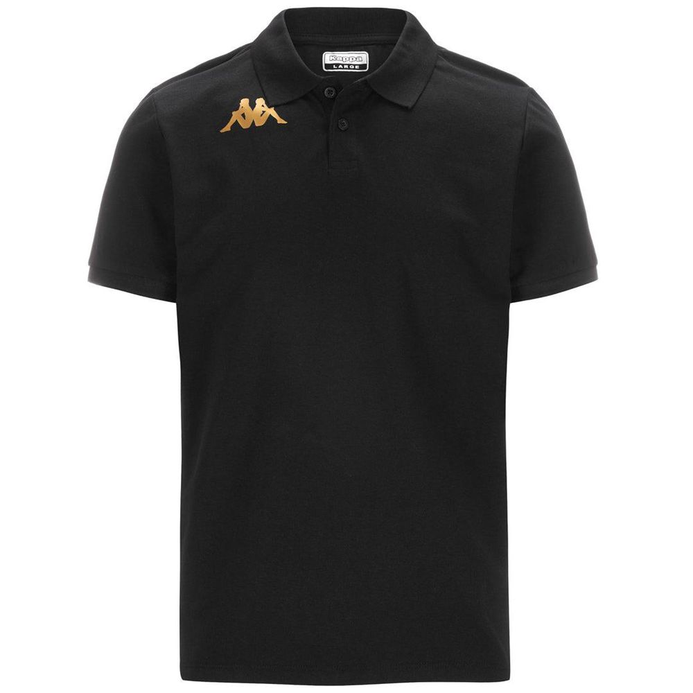 Men Kappa 4 Football Gastio Polo Shirt Black | GC3928160