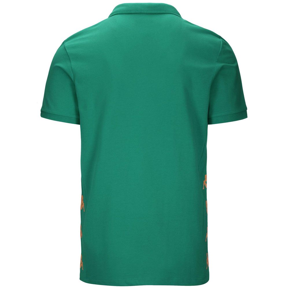 Men Kappa 4 Football Gastio Polo Shirt Green | ZX8961305