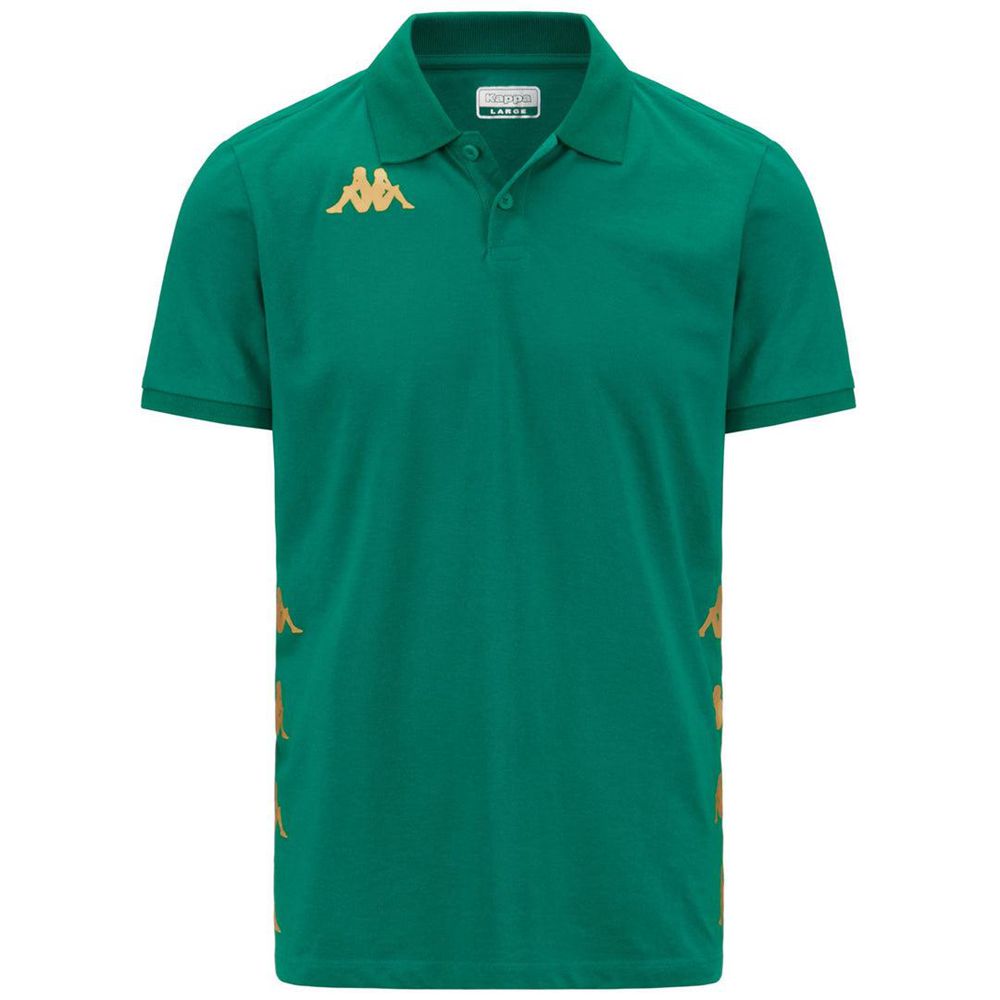 Men Kappa 4 Football Gastio Polo Shirt Green | ZX8961305