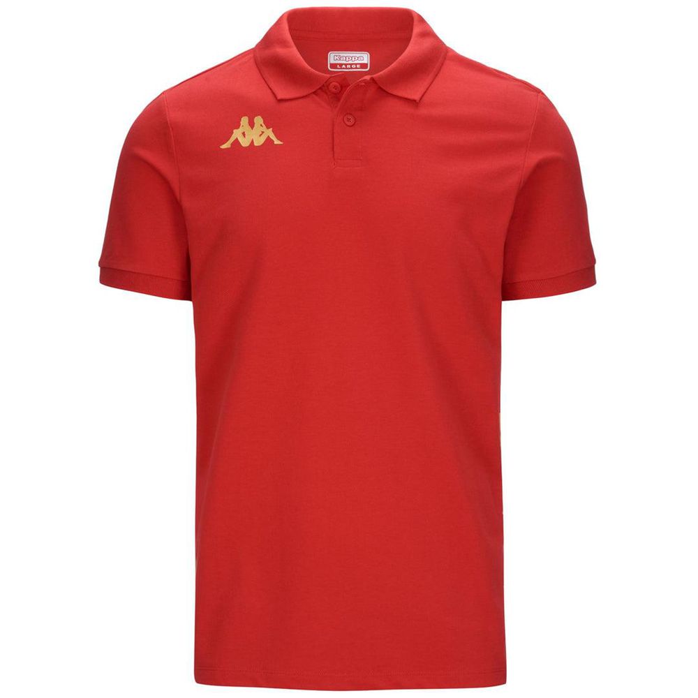 Men Kappa 4 Football Gastio Polo Shirt Red | YA0789532