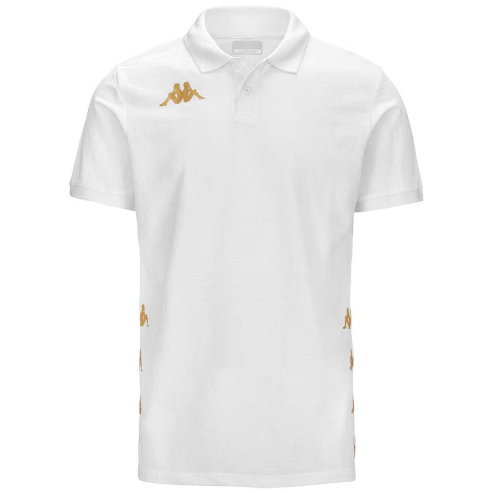 Men Kappa 4 Football Gastio Polo Shirt White | LX7950634