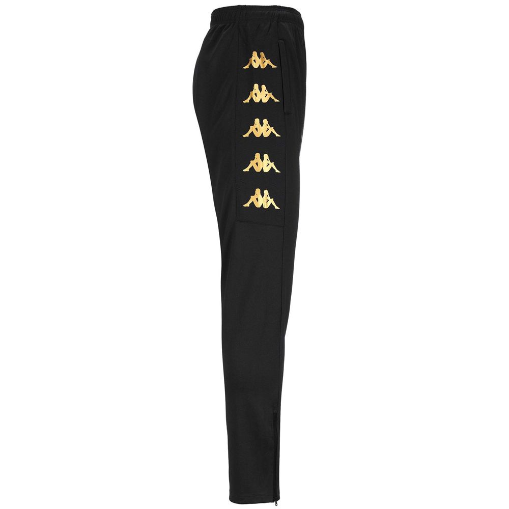 Men Kappa 4 Football Gaston Pants Black | SG8127305