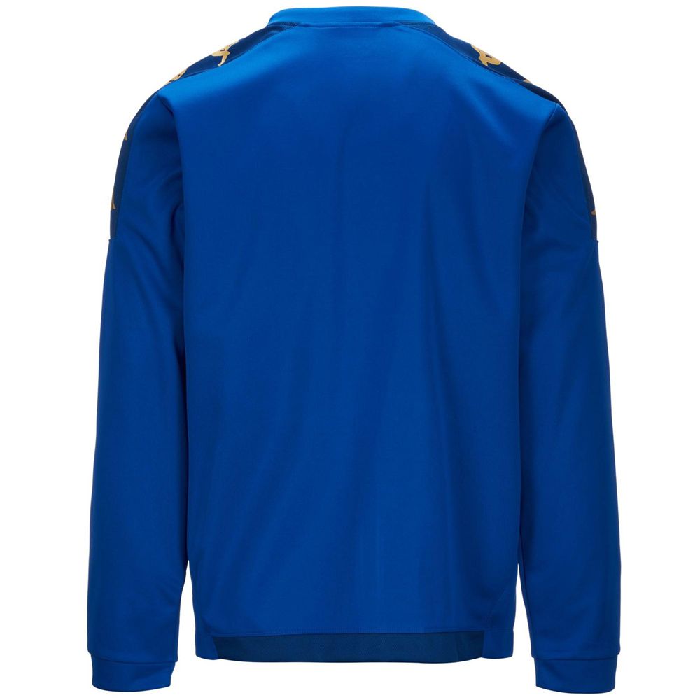 Men Kappa 4 Football Gaverno Sweater Blue | YQ4792150