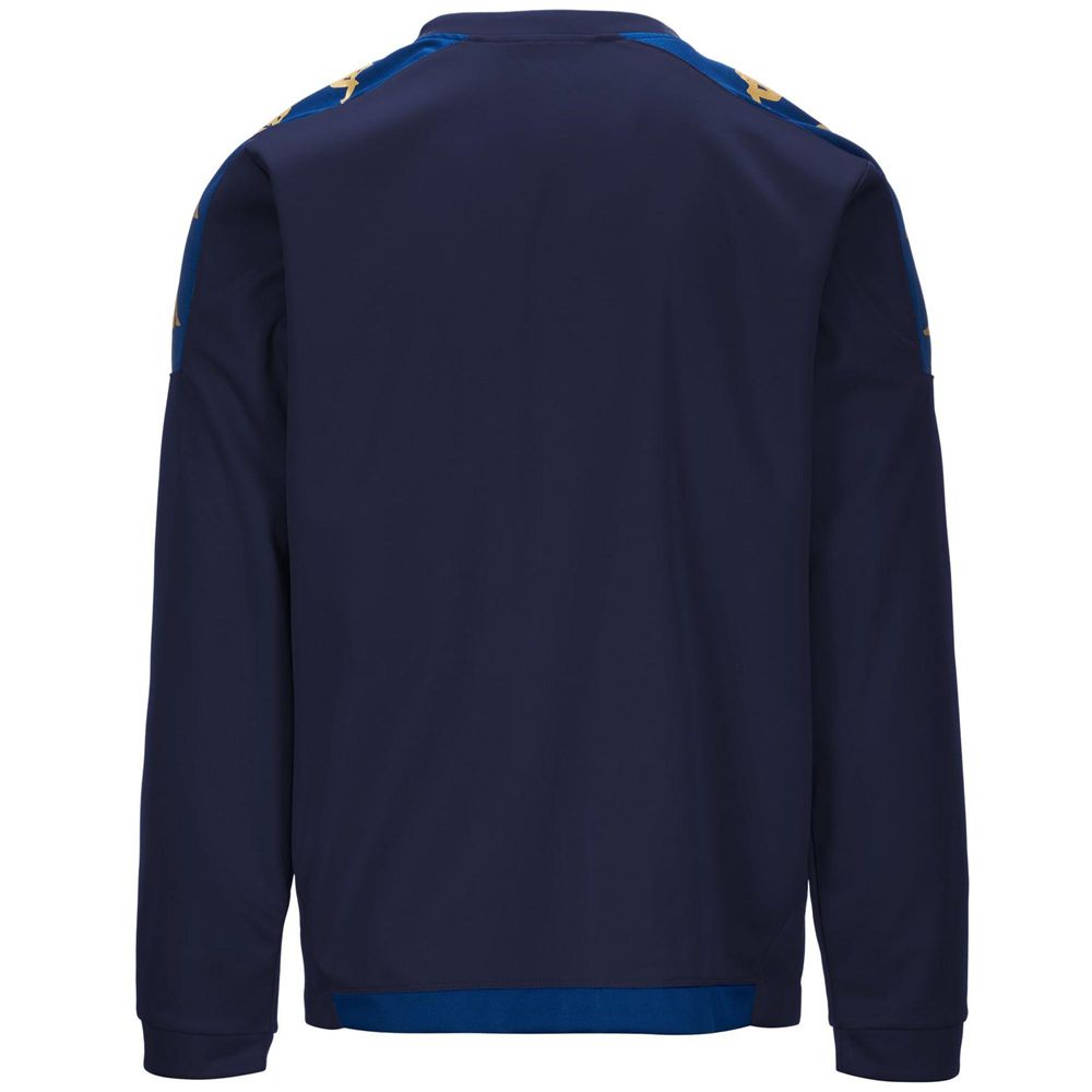 Men Kappa 4 Football Gaverno Sweater Navy | ML9243780