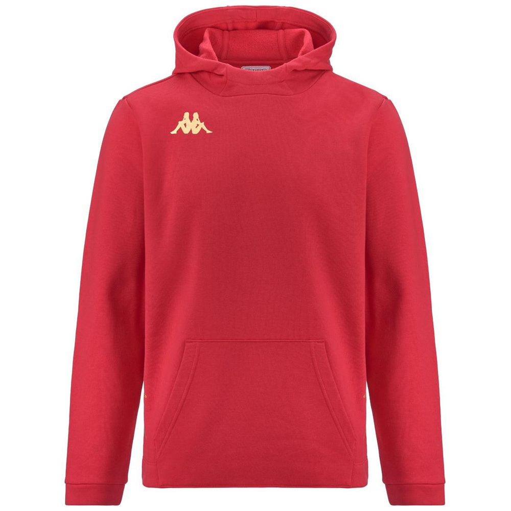 Men Kappa 4 Football Giordi Hoodie Red | IH7065132