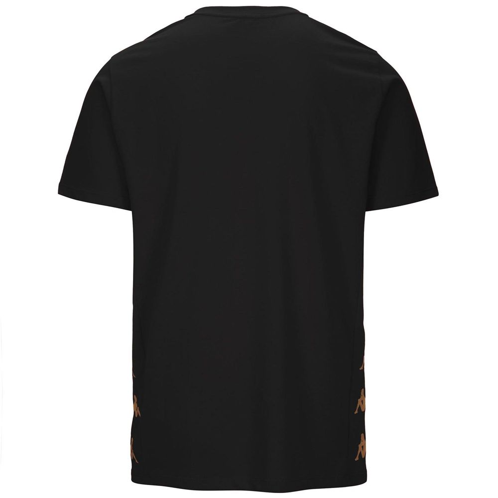 Men Kappa 4 Football Giovo T-Shirt Black | BI4713085