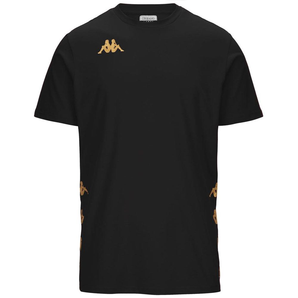 Men Kappa 4 Football Giovo T-Shirt Black | BI4713085