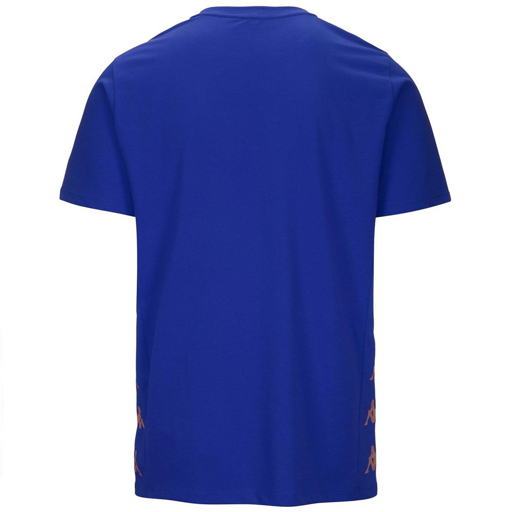 Men Kappa 4 Football Giovo T-Shirt Blue | DA6082793