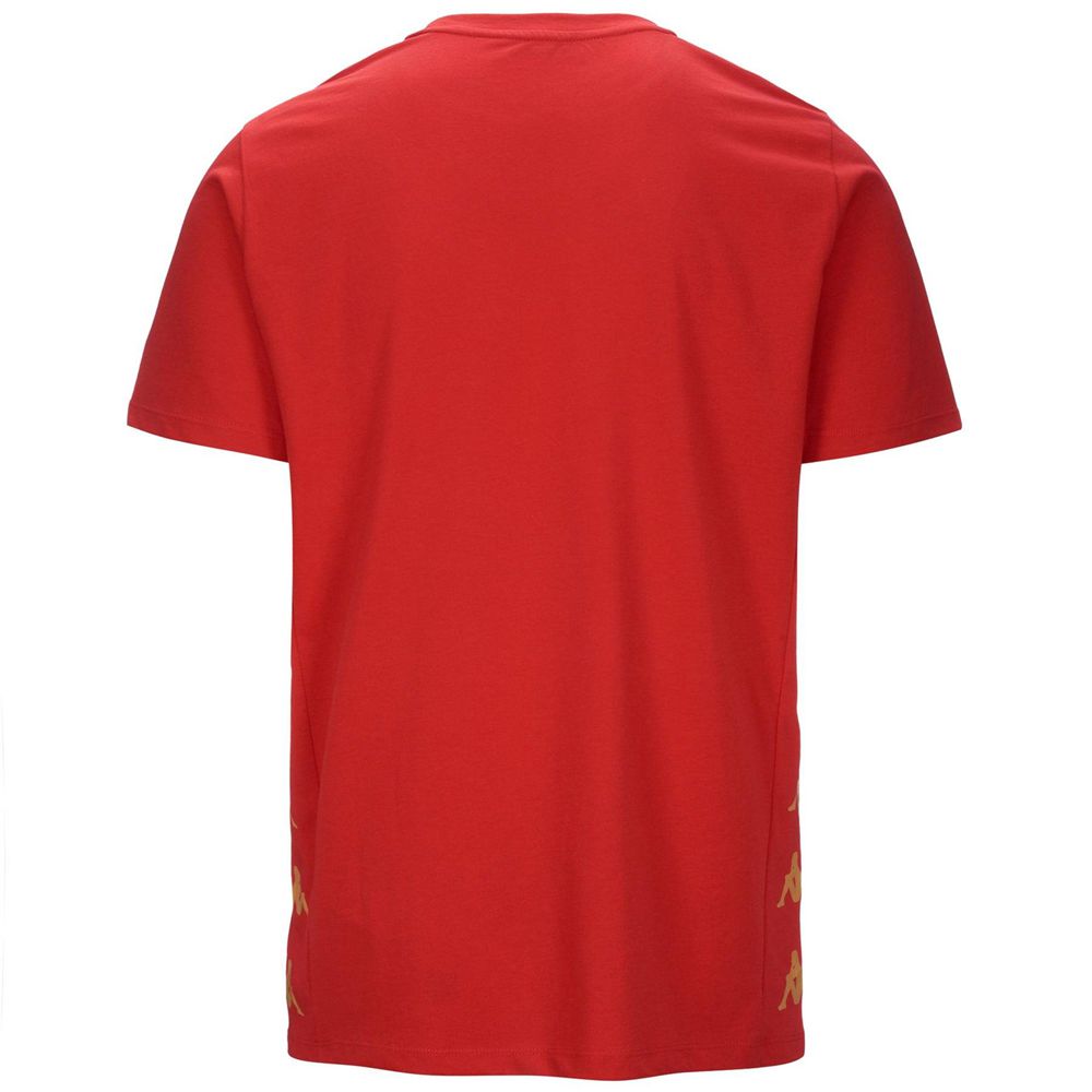 Men Kappa 4 Football Giovo T-Shirt Red | EV6495807