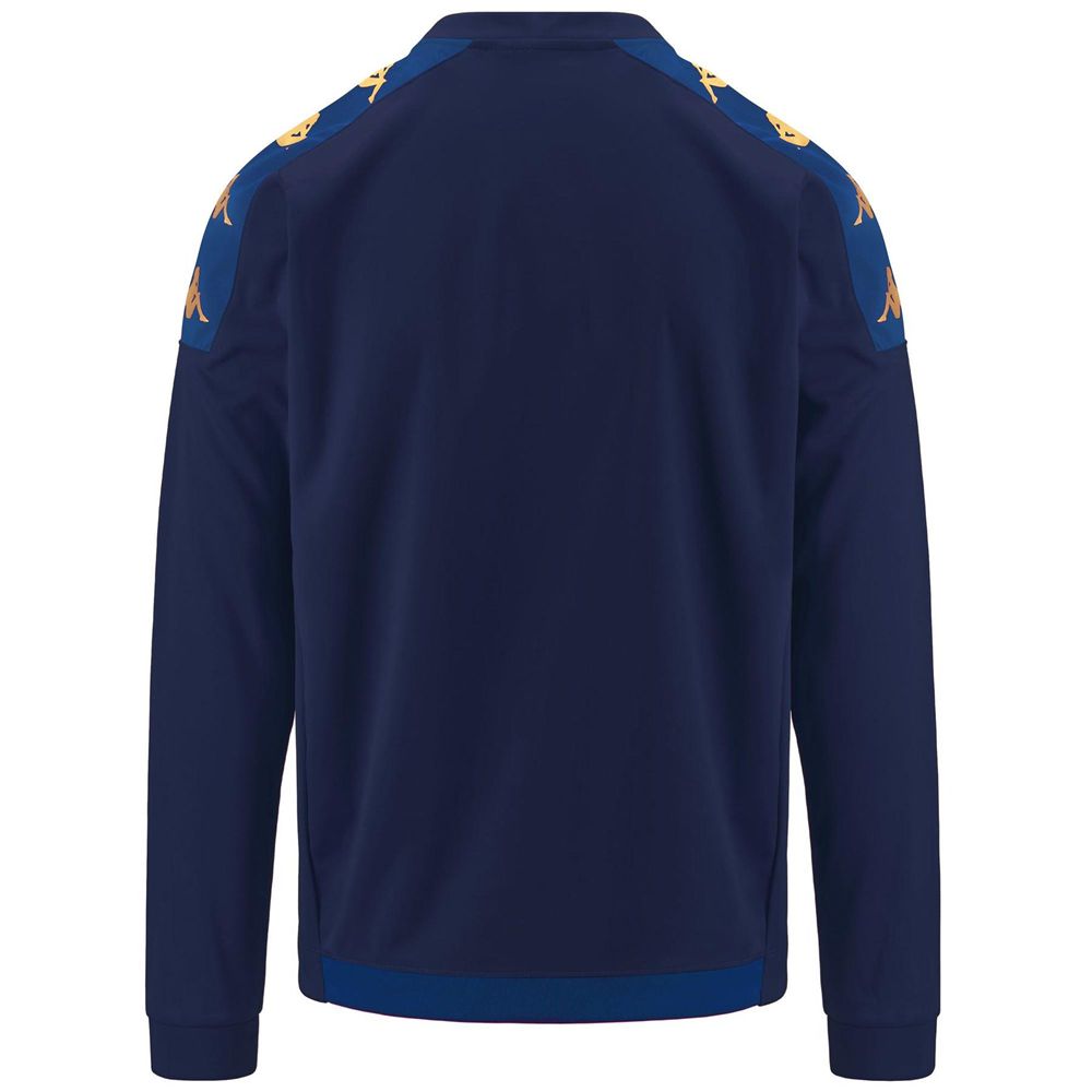 Men Kappa 4 Football Giullio Jacket Navy | KO2157048