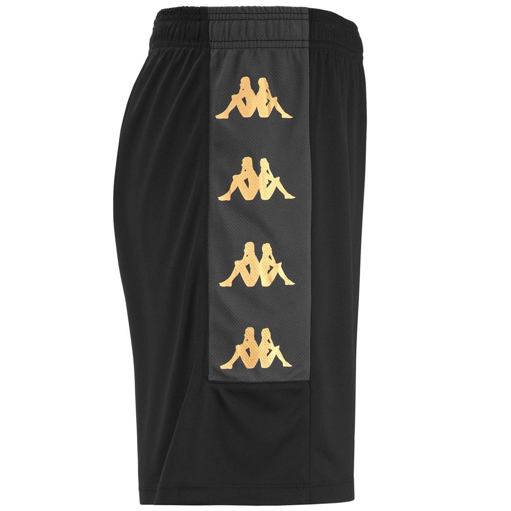 Men Kappa 4 Football Gondo Shorts Black | NO3017492