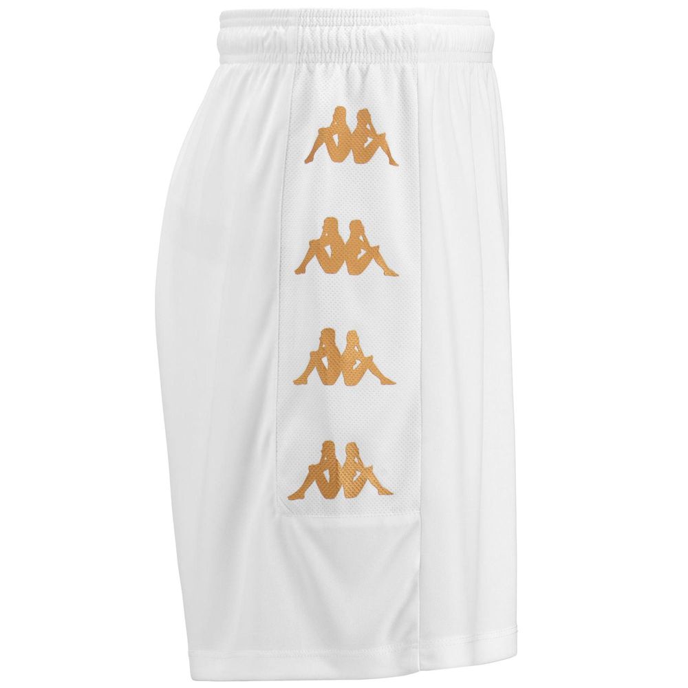 Men Kappa 4 Football Gondo Shorts White | EX1540962