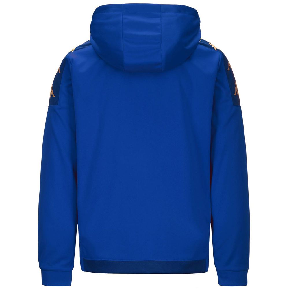 Men Kappa 4 Football Grevolo Hoodie Blue | DT0614578