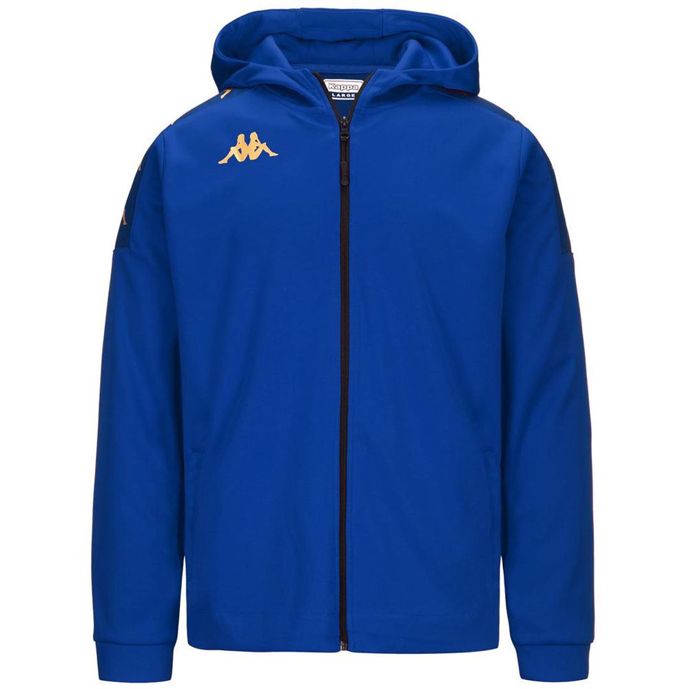 Men Kappa 4 Football Grevolo Hoodie Blue | DT0614578