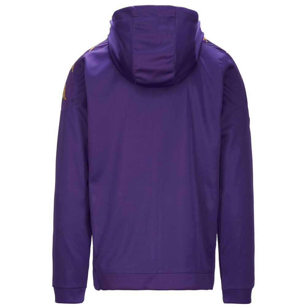 Men Kappa 4 Football Grevolo Hoodie Purple | UZ4798635