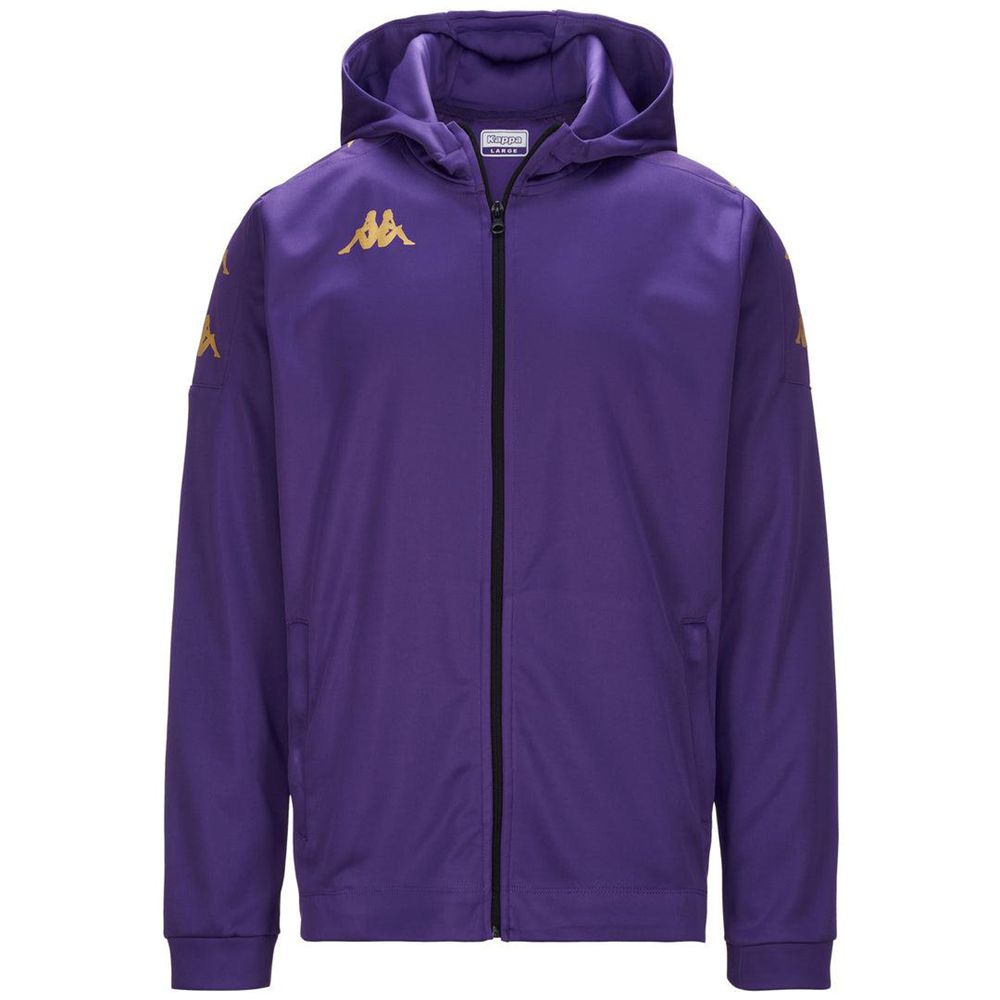 Men Kappa 4 Football Grevolo Hoodie Purple | UZ4798635