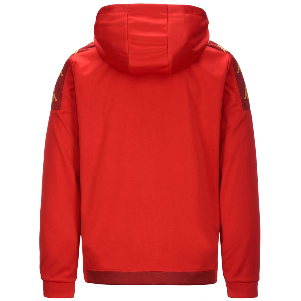 Men Kappa 4 Football Grevolo Hoodie Red | IL0712836