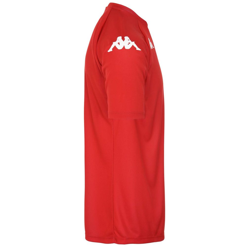 Men Kappa 4 Football Narsatex Jersey Red | ZE7908426