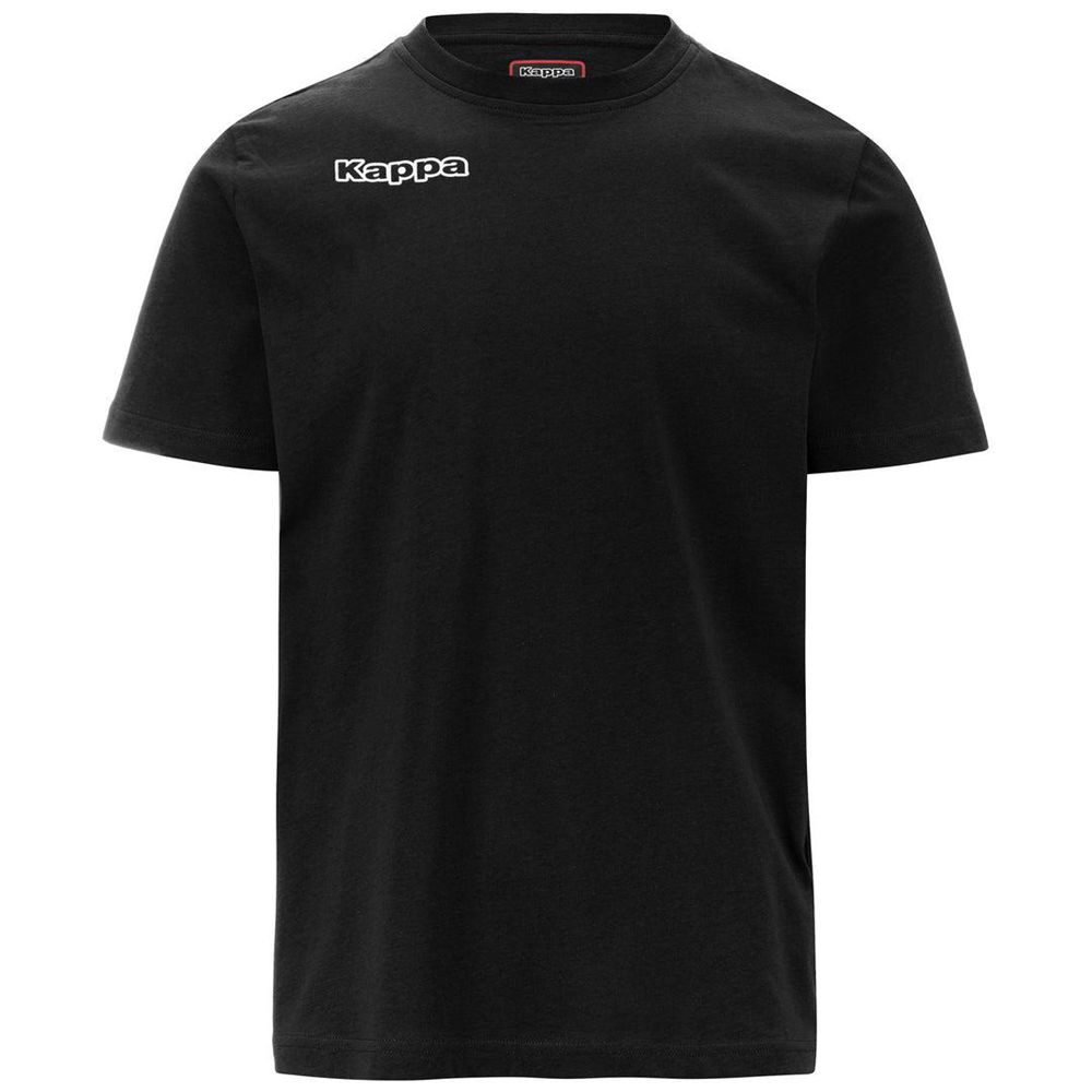 Men Kappa 4 Football Tee T-Shirt Black | KI8792041