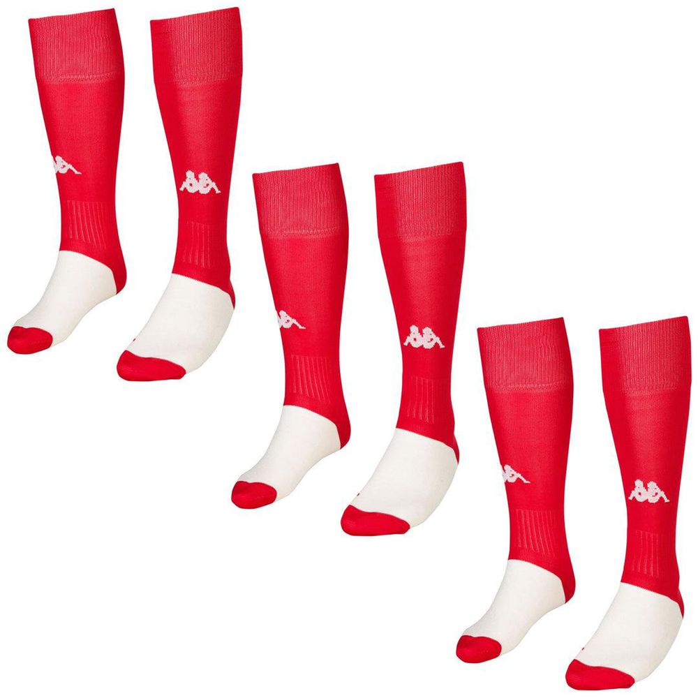 Men Kappa 4 Football Wulgar 3pack Socks Red | QU8912740