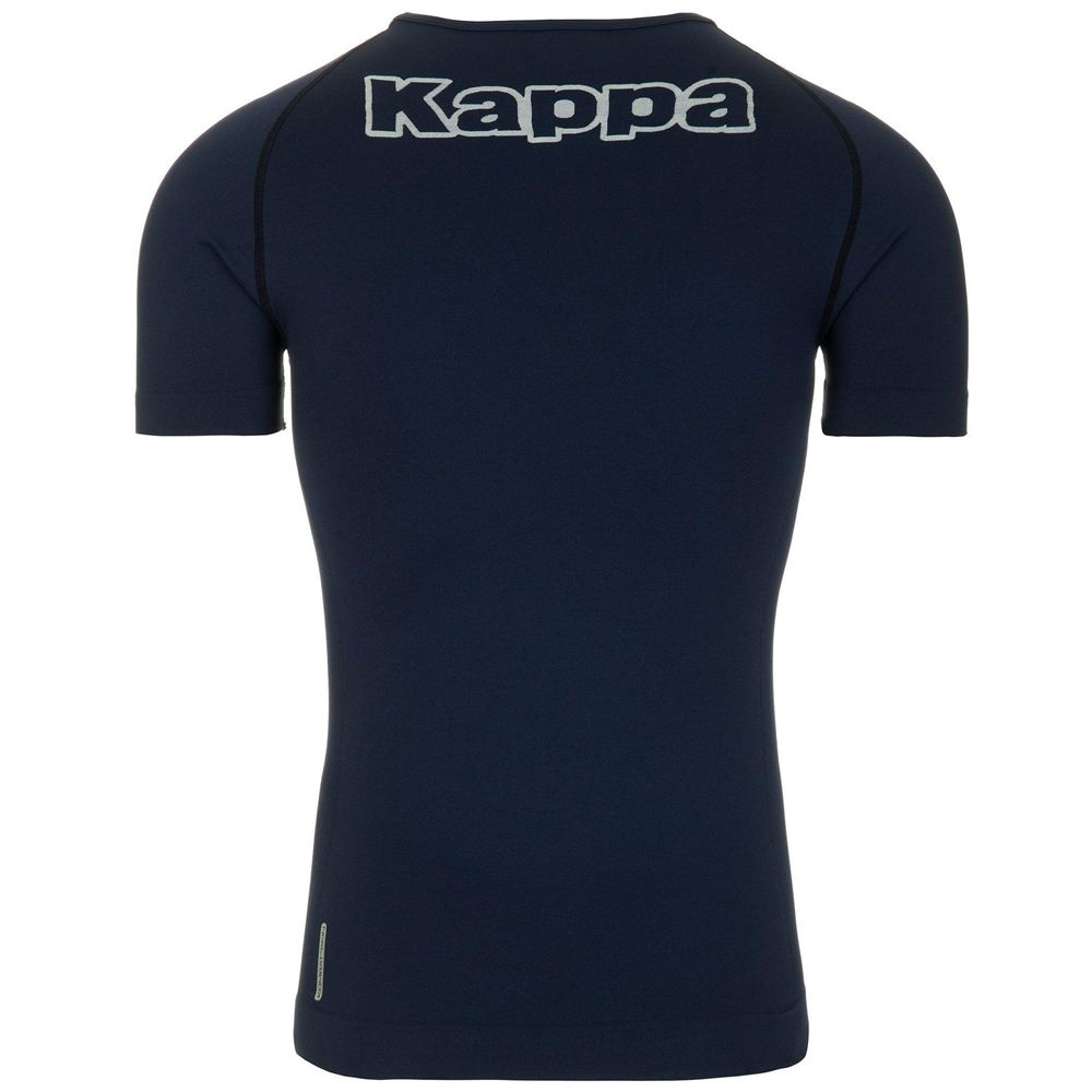 Men Kappa 4 Skin Kombat Nartv T-Shirt Navy | XP8071695