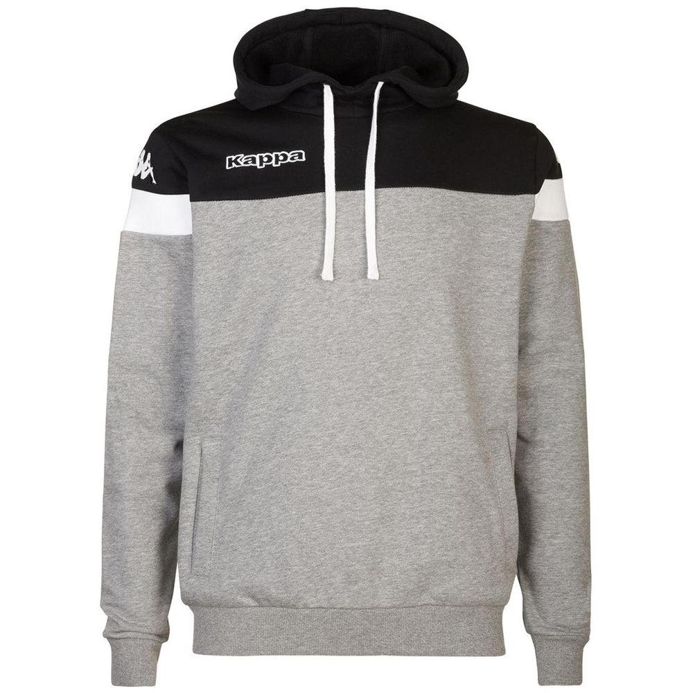 Men Kappa 4 Soccer Accio Hoodie Grey | PK3021857