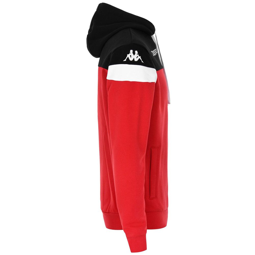 Men Kappa 4 Soccer Accio Hoodie Red | DY9081457