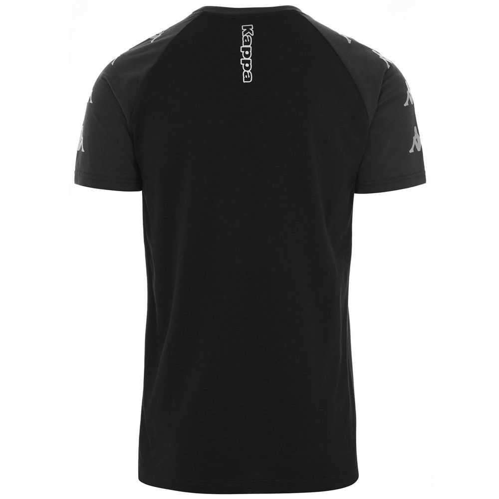 Men Kappa 4 Soccer Ancone T-Shirt Black | ET9402675