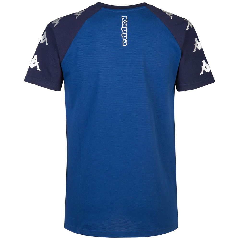 Men Kappa 4 Soccer Ancone T-Shirt Navy | UG2893615