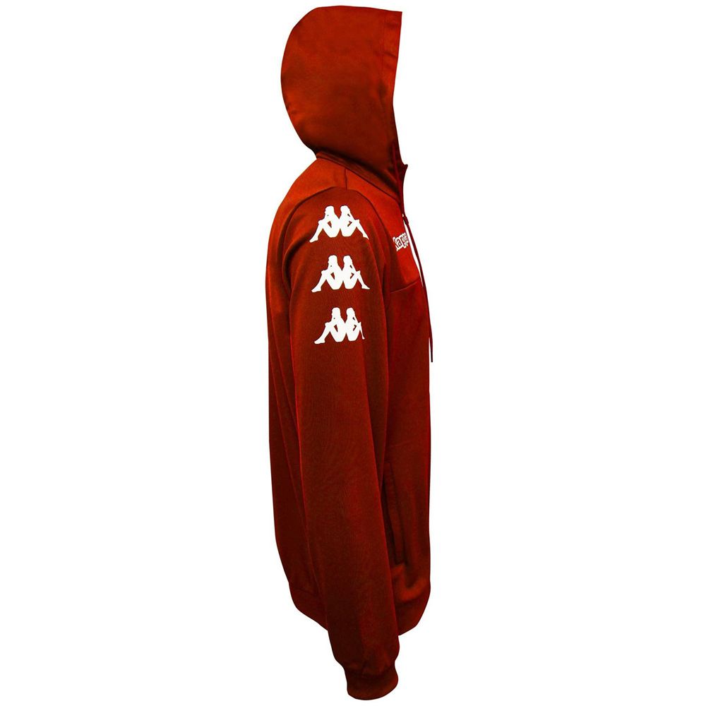 Men Kappa 4 Soccer Bivarov Hoodie Red | TJ7965408