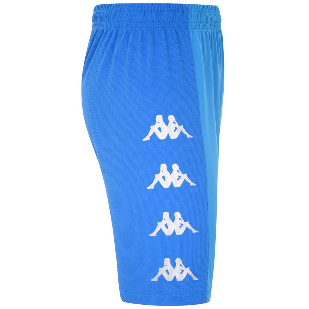 Men Kappa 4 Soccer Delebio Shorts Blue | UY2791346