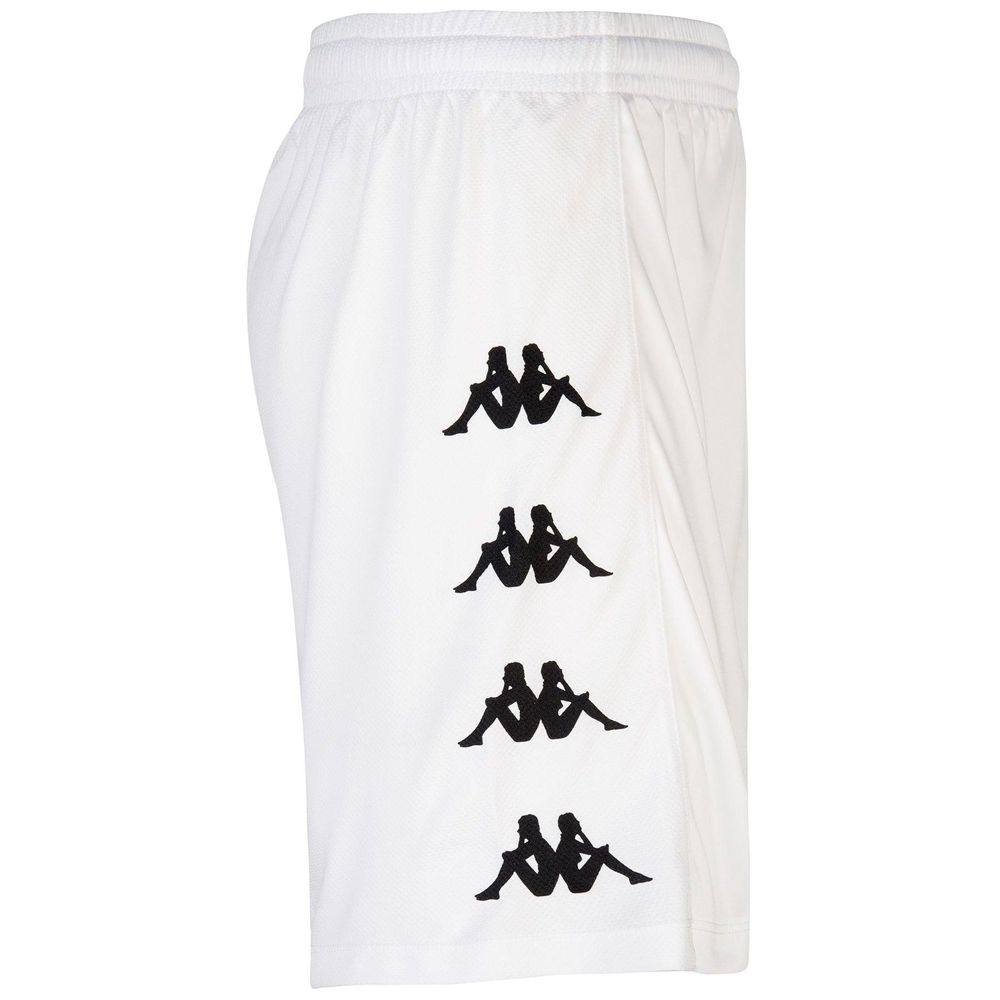 Men Kappa 4 Soccer Delebio Shorts White | WJ7213604