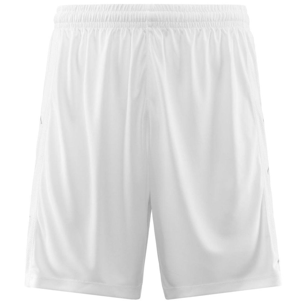 Men Kappa 4 Soccer Delebio Shorts White | SZ7091654